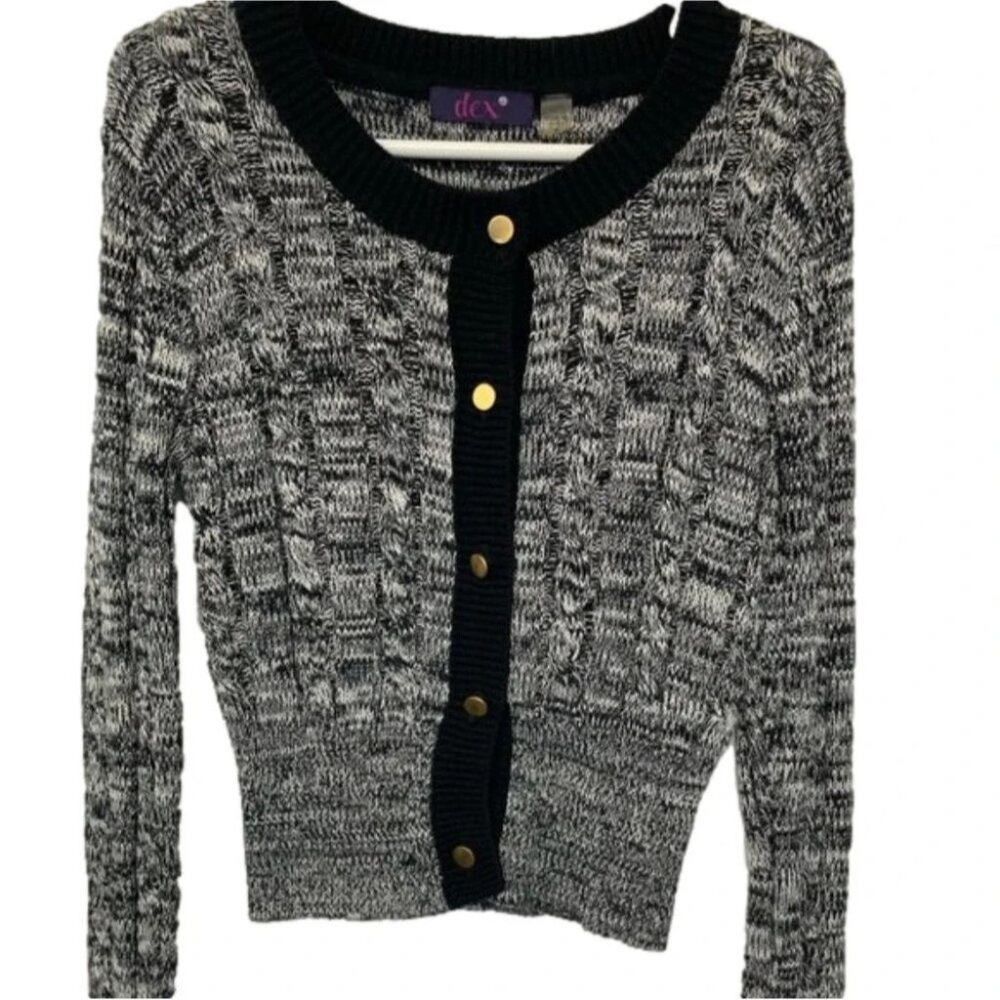 Girl’s Dex  black &white cardigan size 6